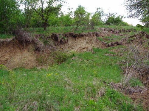 Sesuv půdy na Přecestném nad Žlebem - 7.5.2006